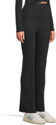 Beyond Yoga Women's Spacedye High Waisted Practice Pocket Bootcut Pant, Eggplant Purple Heather, Medium in Saudi Arabia