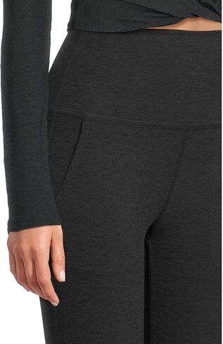 Beyond Yoga Women's Spacedye High Waisted Practice Pocket Bootcut Pant, Eggplant Purple Heather, Medium in Saudi Arabia
