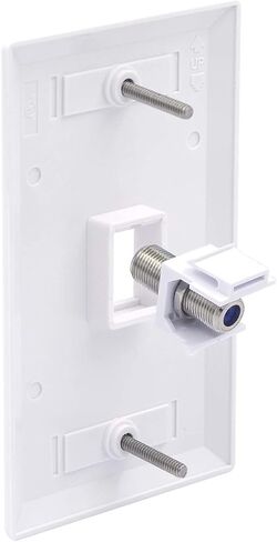 VCE Coax Keystone Jack Insert 5-Pack, Gold-Plated 3GHz Coaxial Cable Connector, F-Type RG6 Cable Extender Female to Female for Wall Plate and Patch Panel in Saudi Arabia