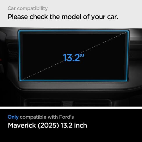 Spigen Tempered Glass Screen Protector [GlasTR Slim] designed for Ford Maverick (2025) 13.2 inch Dashboard Touchscreen - Matte/Anti Finger Print in Saudi Arabia