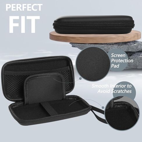 Hianjoo Hard Carrying Case Compatible with Anbernic RG35XX H / RG40XX H Handheld Console, Portable Travel Storage Bag Holder Organizer, Black (Case Only) in Saudi Arabia