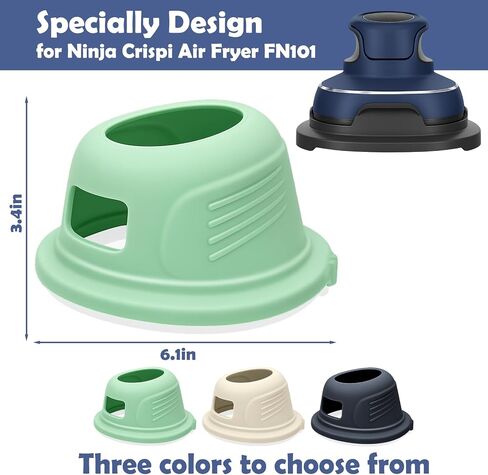 XANGNIER 2 in 1 Silicone Appliance Cord Organizer for Ninja Crispi Accessories,Protective Case Cove Cord Wrap for Ninja Crispi Air Fryer Fn101 Cord Wrapper,Keeps Kitchen Tidy & Secure(Navy Blue) in Saudi Arabia