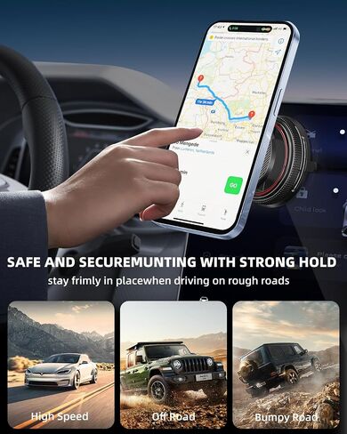Magnetic-Car-Phone-Holder for Magsafe, 360° Adjustable Car Phone-Holder-Mount with Suction-Cup, Phone Holders for Your Car for iPhone, Android, Smartphones and Gift in Saudi Arabia