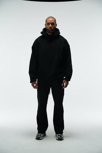 ANANKE DESTINY Polar Fleece Hoodie for Men – Heavyweight Black Pullover Fleece Hoodie with Hood & Pockets in Saudi Arabia