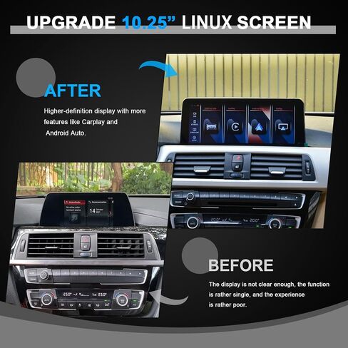 PEMP Linux Screen for BMW 2012-2017 F30 F31 F32 F33 F34 F35 F20 F21 F22 ID4 NBT CIC, Support iOS 26 Wired and Wireless CarPlay Retrofit Android Auto 328i 320i Accessories Radio in Saudi Arabia
