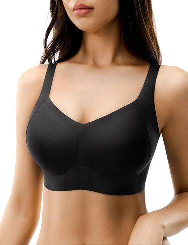 Seamless Bras for Women, Wireless Supportive Bra Comfortable No Underwire Full Coverage Push Up Bra Plus Size in Saudi Arabia