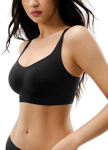 Seamless Bras for Women, Wireless Supportive Bra Comfortable No Underwire Full Coverage Push Up Bra Plus Size in Saudi Arabia