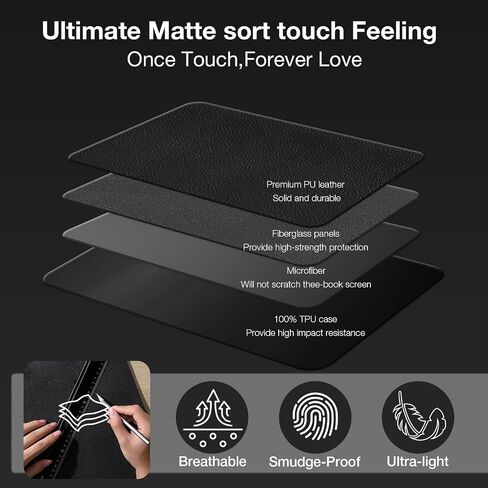 Case for 7" Kindle Paperwhite 12th Generation (2024) and Kindle Colorsoft Signature Edition,Includes a Screen Protector,Hand Strap Cover,Soft TPU Back,Light Shell with Auto Wake/Sleep,Black in Saudi Arabia