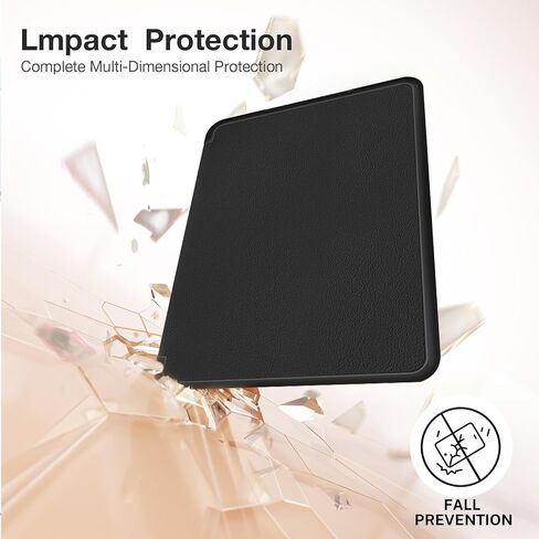 Case for 7" Kindle Paperwhite 12th Generation (2024) and Kindle Colorsoft Signature Edition,Includes a Screen Protector,Hand Strap Cover,Soft TPU Back,Light Shell with Auto Wake/Sleep,Black in Saudi Arabia