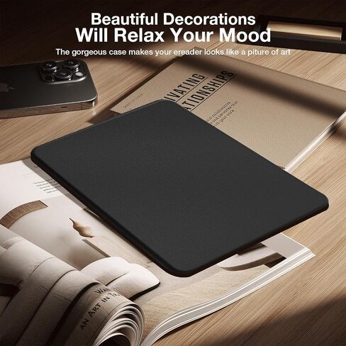Case for 7" Kindle Paperwhite 12th Generation (2024) and Kindle Colorsoft Signature Edition,Includes a Screen Protector,Hand Strap Cover,Soft TPU Back,Light Shell with Auto Wake/Sleep,Black in Saudi Arabia