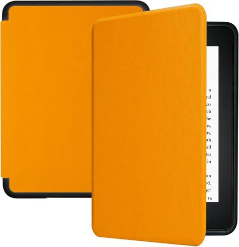 حافظة لجهاز Kindle Paperwhite الجيل الثاني عشر (2024) وKindle Colorsoft Signature Edition مقاس 7 بوصات، تتضمن واقي شاشة، وغطاء حزام اليد، وظهر ناعم من مادة TPU، وغطاء خفيف مع تنبيه/غفو تلقائي، أسود in Saudi Arabia