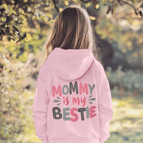 Keevici لطيف هوديس preppy للفتيات Mommy و Me Switshirts Kids Graphic Kawaii هوديي الأم ابنة القطن بولوفر in Kuwait