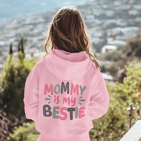 Keevici لطيف هوديس preppy للفتيات Mommy و Me Switshirts Kids Graphic Kawaii هوديي الأم ابنة القطن بولوفر in Kuwait
