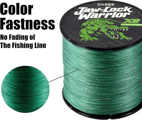 DASEE 8 Strands Braided Line, Fishing Line, Zero Stretch, 10-100LB, 300/500Yds, Abrasion Resistance, Braided Fishing Line, PE Line in Saudi Arabia