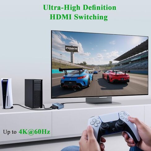 محول HDMI 3 في 1 مخرج، 4K@60 هرتز HDMI 2.0 Switch Splitter مع 433 جهاز تحكم عن بعد، محدد محول HDMI 3 منافذ، يدعم 4K 30 هرتز 1080P، متوافق مع Switch PS5/4 Xbox Roku TV in Saudi Arabia