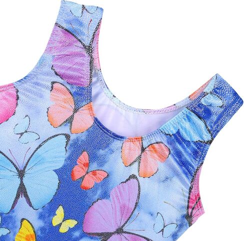 Xfgirls Toddler Leotard Gymnastics Unitard مع شورتات قوس قوس قزح الفراشة Biketard Halloween Pumpkin Kids in Kuwait