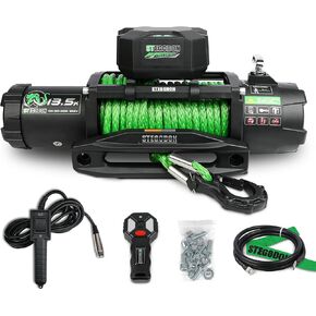 Winch 13000 LB Winch 12V Electric Winch Synthetic Rope Winch Country Country Winch مع Hawse Fairlead و Wired Handle و Corded Control لـ Jeep Truck SUV in Kuwait