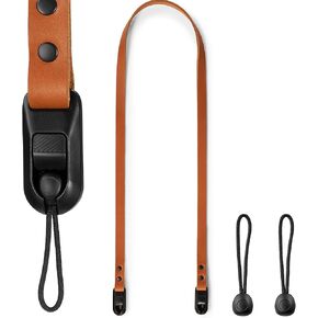 Slim Leather Camera Strap with Quick Release, Neck Adjustable Camera Shoulder Strap DSLR SLR Compatible with All Camera Brands, Classic/Black in Kuwait
