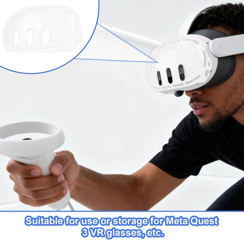 غطاء حامي العدسة لـ Meta Quest 3، غطاء حماية صلب ABS شفاف مضاد للخدش والصدمات، ملحقات حماية كاميرا سماعة الرأس VR in Kuwait