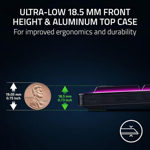 لوحة مفاتيح الألعاب اللاسلكية Razer BlackWidow V4 Low Profile HyperSpeed: مفاتيح ميكانيكية برتقالية - 2.4 جيجا هرتز لاسلكية وبلوتوث - أسطوانة متعددة الوظائف - 11 زر تحكم - عمر بطارية طويل in Saudi Arabia