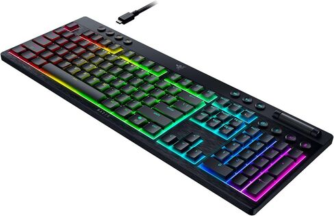 لوحة مفاتيح الألعاب اللاسلكية Razer BlackWidow V4 Low Profile HyperSpeed: مفاتيح ميكانيكية برتقالية - 2.4 جيجا هرتز لاسلكية وبلوتوث - أسطوانة متعددة الوظائف - 11 زر تحكم - عمر بطارية طويل in Saudi Arabia