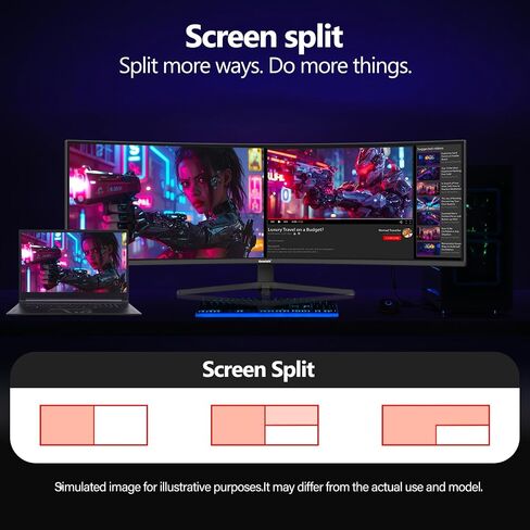 34 Inch Ultrawide Curved Gaming Monitor, 1500R PC Screen 165hz UWQHD 3440x1440, Curved Computer Screen with FreeSync,Support Wallmount 75x75mm in Saudi Arabia