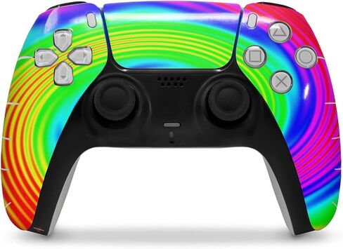 غلاف WraptorSkinz متوافق مع وحدة تحكم Sony PS5 DualSense Rainbow Swirl (وحدة التحكم غير متضمنة) in Saudi Arabia
