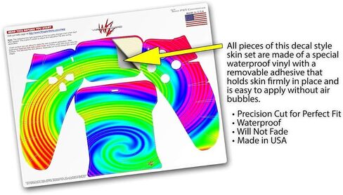 غلاف WraptorSkinz متوافق مع وحدة تحكم Sony PS5 DualSense Rainbow Swirl (وحدة التحكم غير متضمنة) in Saudi Arabia