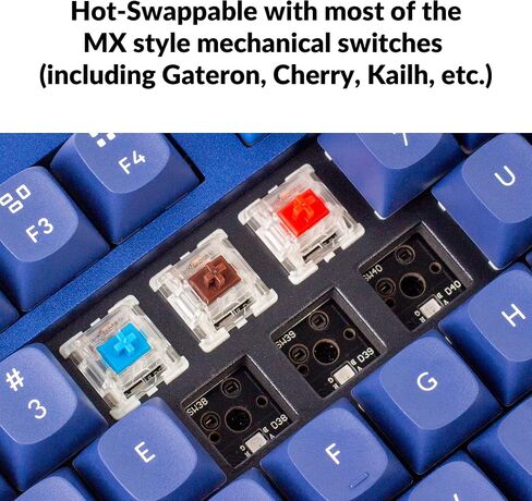 Keychron Q3 Wired Custom Mechanical Keyboard Knob Version, TKL Tenkeyless QMK/VIA Programmable Macro with Hot-swappable Gateron G Pro Blue Switch Double Gasket Compatible with Mac Windows Linux (Blue) in Saudi Arabia