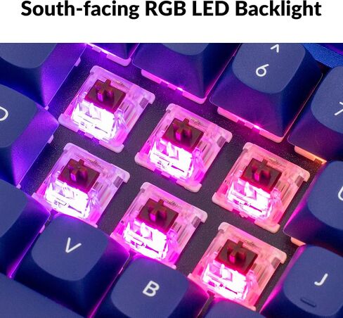 Keychron Q3 Wired Custom Mechanical Keyboard Knob Version, TKL Tenkeyless QMK/VIA Programmable Macro with Hot-swappable Gateron G Pro Blue Switch Double Gasket Compatible with Mac Windows Linux (Blue) in Saudi Arabia