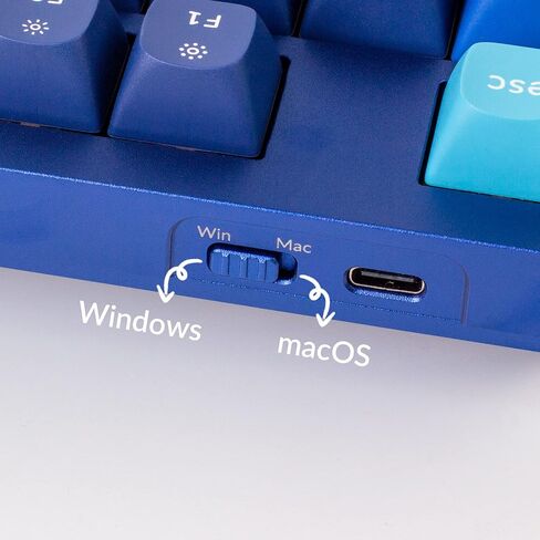 Keychron Q3 Wired Custom Mechanical Keyboard Knob Version, TKL Tenkeyless QMK/VIA Programmable Macro with Hot-swappable Gateron G Pro Blue Switch Double Gasket Compatible with Mac Windows Linux (Blue) in Saudi Arabia