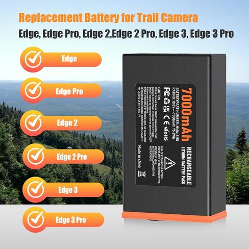 4 Pack Rechargeable Battery for Edge Series Cellular Trail Camera 7000mAh Lithium-Ion Battery Compatible with Moultrie Edge, Edge PRO, Edge 2, Edge 2 PRO in Kuwait