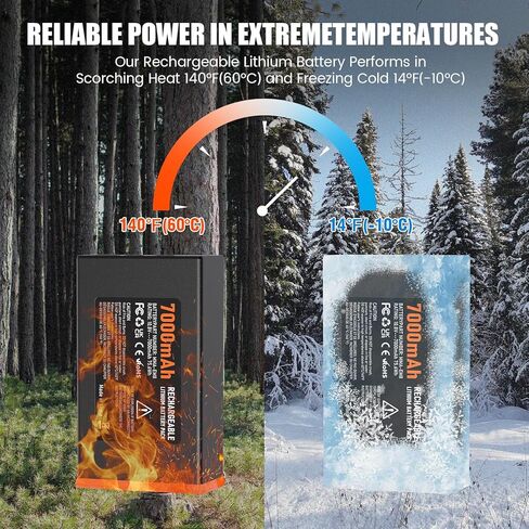 4 Pack Rechargeable Battery for Edge Series Cellular Trail Camera 7000mAh Lithium-Ion Battery Compatible with Moultrie Edge, Edge PRO, Edge 2, Edge 2 PRO in Kuwait