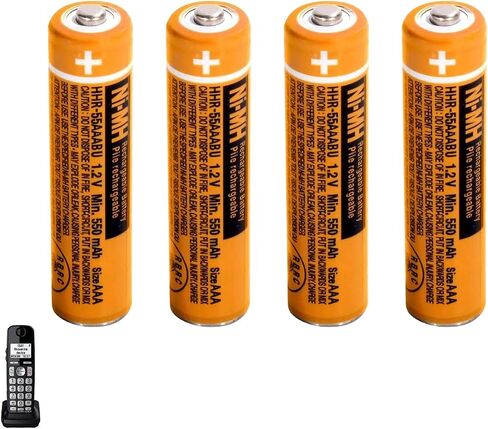 4PCS NI-MH AAA Rechargeable Battery, 1.2V 550mAh Battery for Panasonic Cordless Phone, HHR-55AAABU Replacement Battery in Saudi Arabia