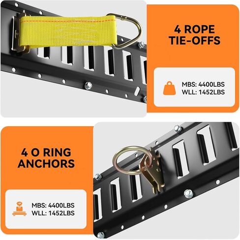 elechomes e track tie-down kit ： 88 pcs set etrack kit 6 rails ، 2 straps straps ، 6 soffs rope tie ، 6 o r ring anchors ، 6 j-hooks ، اثنين in Kuwait