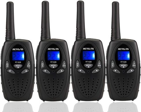 Retevis RT628 Walkie Talkies, Long Range Walkie Talkies for Adults, Belt Clip Key Lock Crystal Voice, Family Two Way Radios 4 Pack with for Camping Hiking(Black,4 Pack) in Saudi Arabia