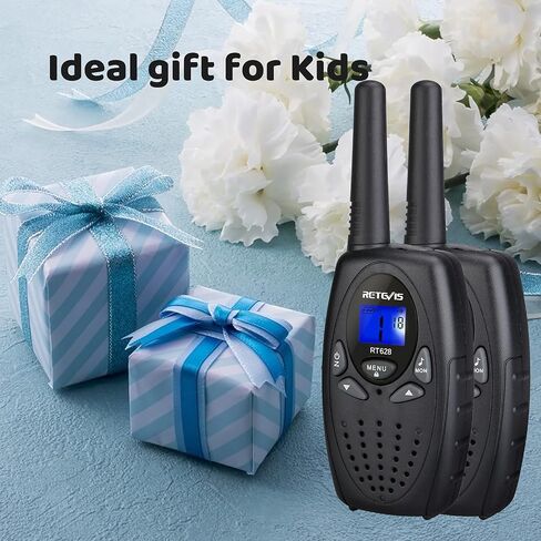 Retevis RT628 Walkie Talkies, Long Range Walkie Talkies for Adults, Belt Clip Key Lock Crystal Voice, Family Two Way Radios 4 Pack with for Camping Hiking(Black,4 Pack) in Saudi Arabia