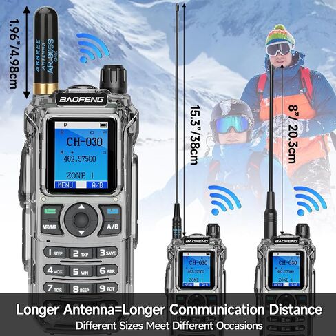 راديو Baofeng GMRS المحمول، راديو Baofeng طويل المدى قابل لإعادة الشحن GM21 أجهزة اتصال لاسلكية، جهاز استقبال الطقس NOAA GM-15 PRO 999 قناة راديو ثنائي الاتجاه مع شاحن USB-C لصيد معدات البقاء على قيد الحياة، قطعتان in Kuwait