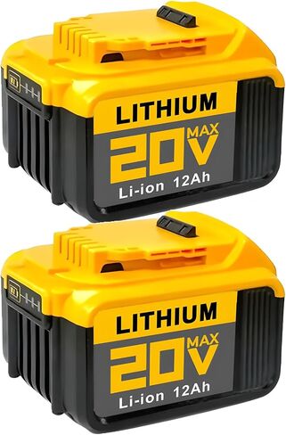 DCB Series 20V MAX Lithium-Ion Battery, 12Ah High Capacity, Multiple Protection System, 12000mAh Power Tool Battery Pack (8PACK 12AH) in Saudi Arabia