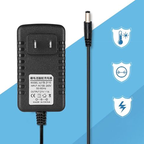 Universal Power aAdapter, Thick Copper Core Li ion Charger Adapter 21V/1A Adaptative Lithium Battery Charger AC Adapter Power Cord (US Plug 100‑240V) in Saudi Arabia
