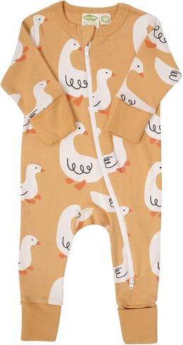 PARADE Organic Signature Print '2-Way' Zip Romper - Long Sleeve Airplanes 2T no mitts in Saudi Arabia
