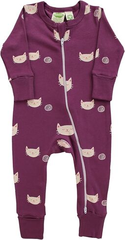 PARADE Organic Signature Print '2-Way' Zip Romper - Long Sleeve Airplanes 2T no mitts in Kuwait