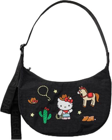 BAGGU Medium Nylon Crescent Bag - Leopard in Kuwait