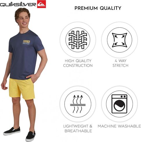Quiksilver Men's Swime Fit Fit Upf 50 Shirt Sun Tee Rash Shirt in Saudi Arabia
