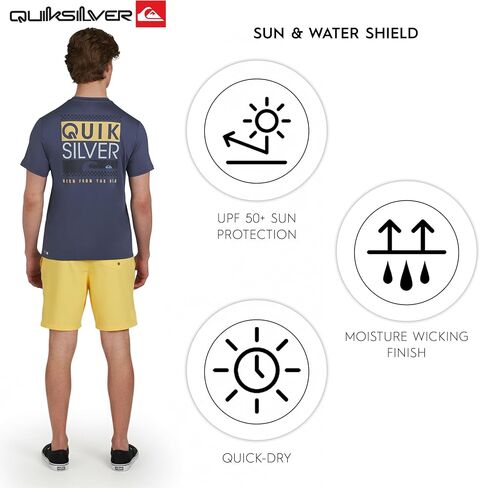 Quiksilver Men's Swime Fit Fit Upf 50 Shirt Sun Tee Rash Shirt in Saudi Arabia
