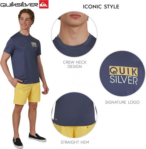 Quiksilver Men's Swime Fit Fit Upf 50 Shirt Sun Tee Rash Shirt in Saudi Arabia
