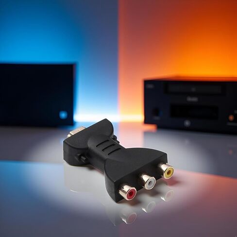 محول HDMI إلى RCA، محول AV ذكر إلى 3 أنثى لـ HDTV DVD، أسود in Saudi Arabia
