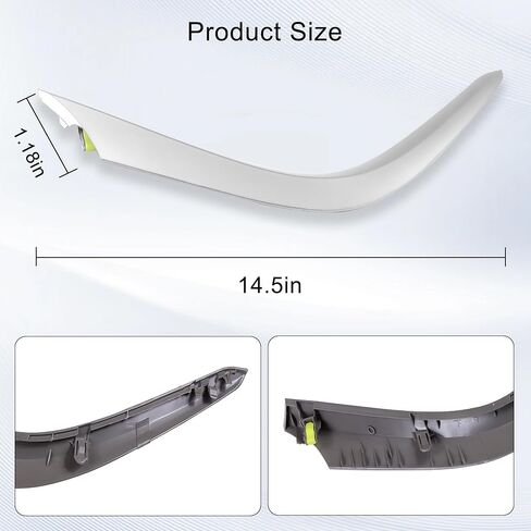 55436-02330 Left & Right Upper Side Central Dashboard Cover Strip Trim Fit for Toyota Corolla 2007 2008-2013 Navigation Panel Frame Moulding Replacement for 55435-02370(Silver White) in Saudi Arabia