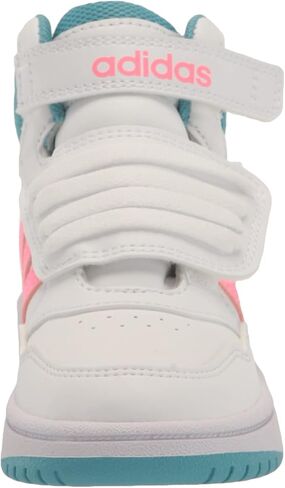 adidas Kids Hoops 3.0 Mid Basketball Shoe, White/Acid Red/Sky Rush, 7 US Unisex Toddler in Saudi Arabia