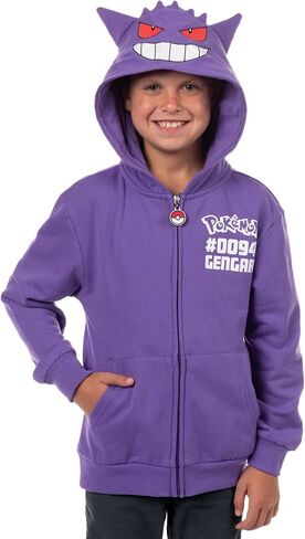 Mad Engine Pokemon Hoodie Kids' Gen 01 Zip-Up 3-D Character Costume Hoodie in Saudi Arabia